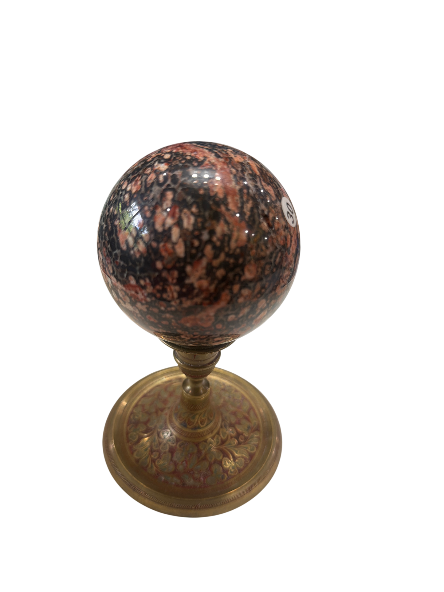 Leopard Skin Jasper Polished Sphere — 60mm Natural Crystal Ball, 0.94 lb (Stand Not Included)