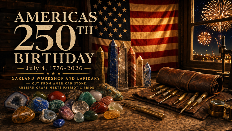 Garland Workshop & Lapidary July 4th 250th Anniversary Sale Banner