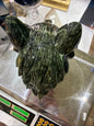 Hand-Carved Jade Wolf Head Sculpture — 9 lb Natural Stone
