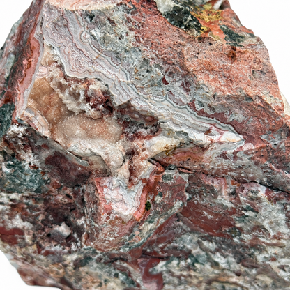 Crazy Lace Agate Rough Specimen Multi-Mineral Matrix — Large Cabinet Piece Lapidary Rough Collector Grade