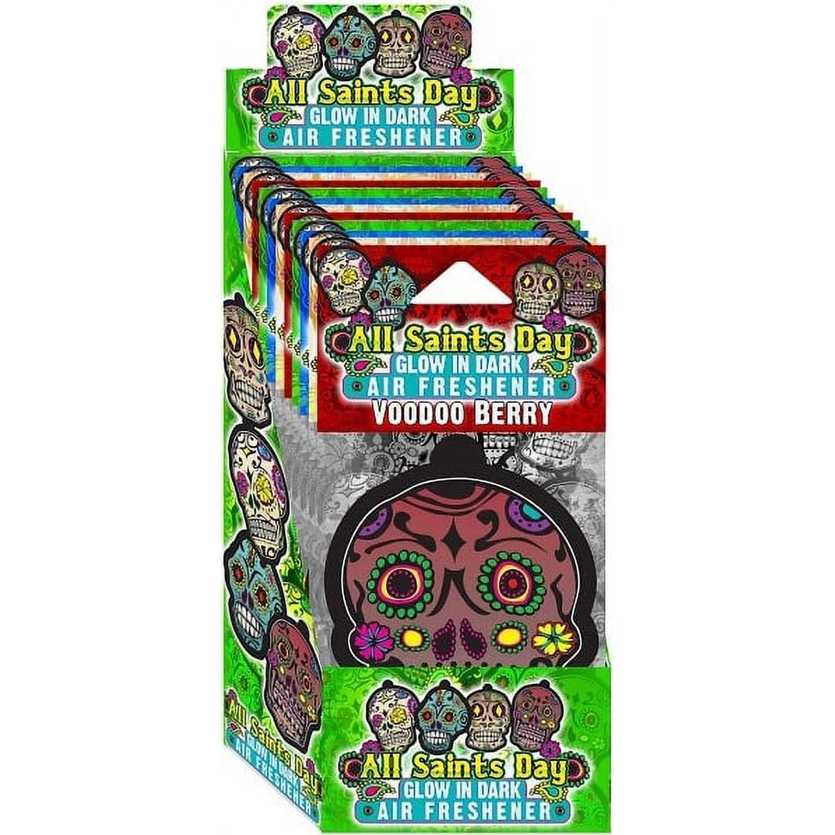 All Saints Day - Day of the Dead Voodoo Berry Automobile Air Fresheners - 12 ct.