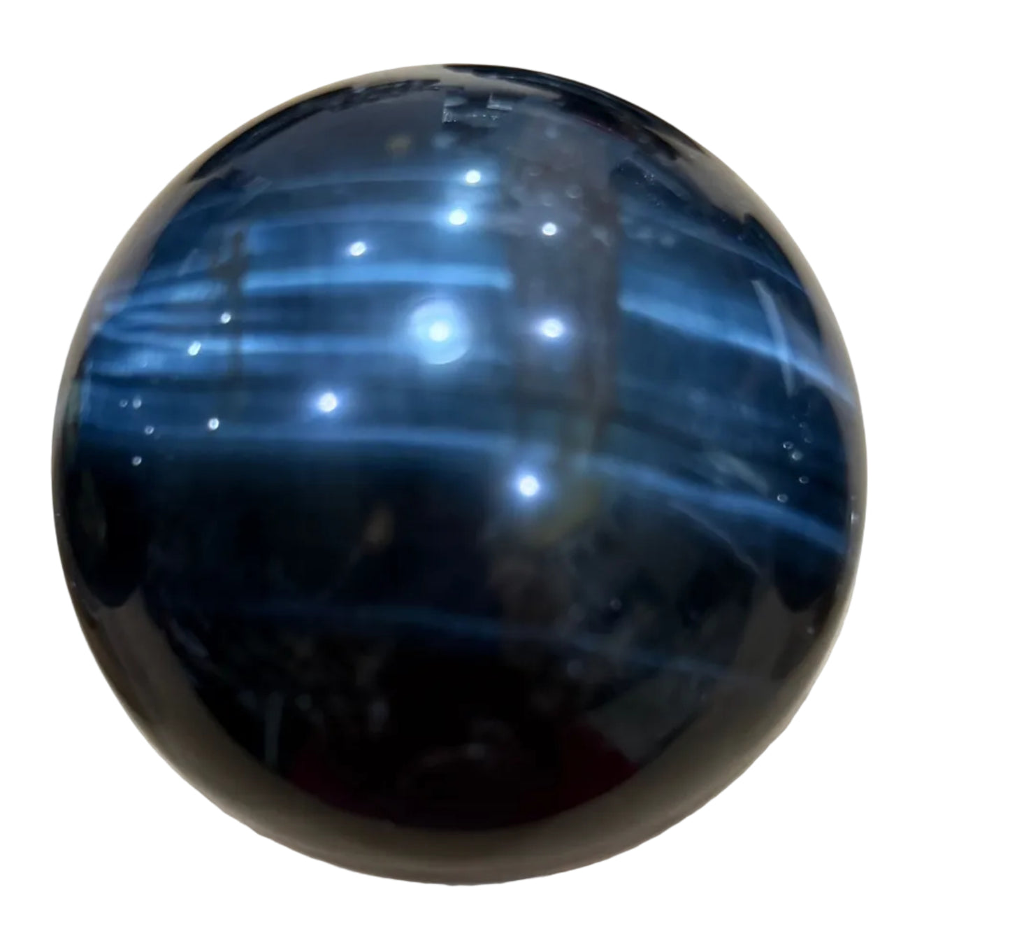 Blue High Grade Tigers Eye Dark blue high flash Sphere
