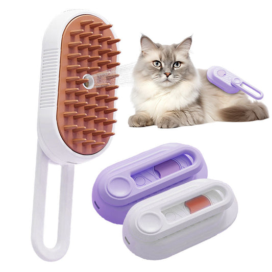 USB Rechargeable Cat Comb Pet Care Cleaning Massage Remover Electric Spray Massage Comb Brush Pet Grooming Brush with Water Tank