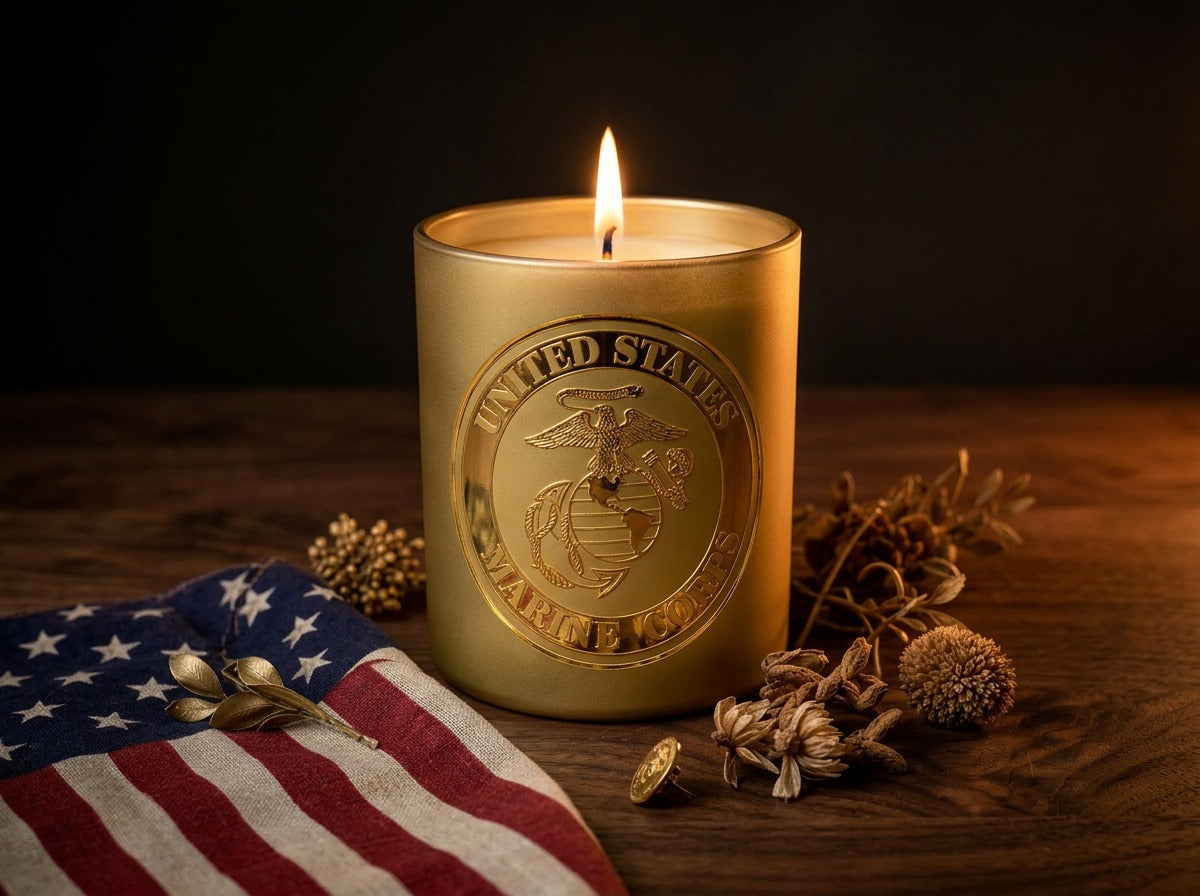 EnZebra Honor Series Military candle luxury editorial