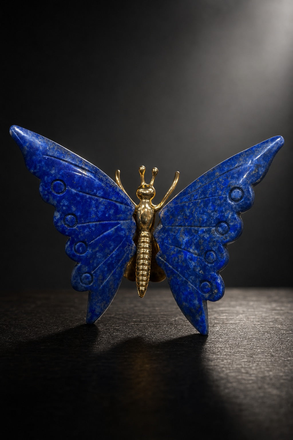 Natural Lapis Lazuli Butterfly Carving luxury collector editorial
