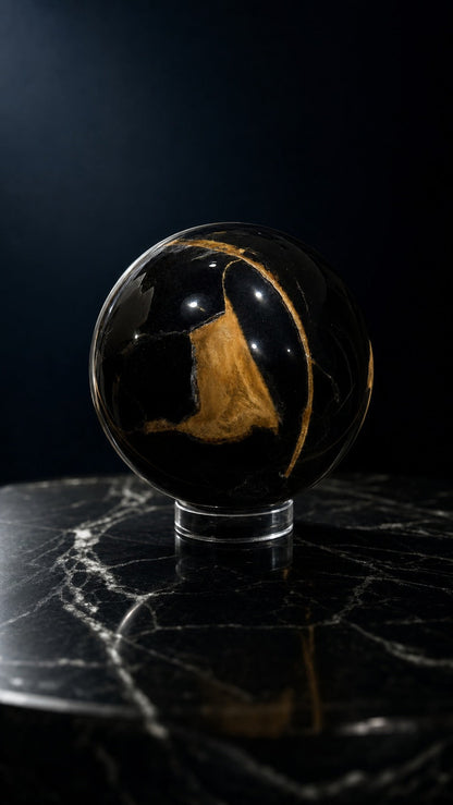 Blue High Grade Tigers Eye Sphere luxury collector editorial