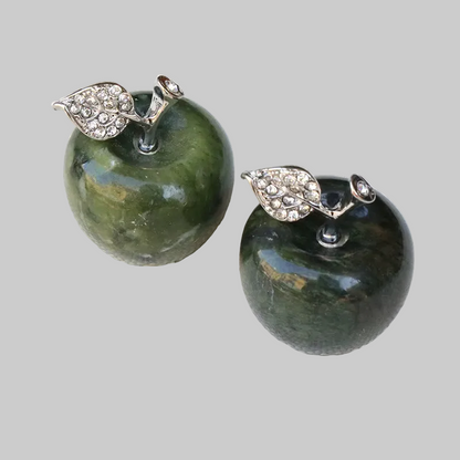 Multi-Stone Polished Apple Figurines 25×30mm — Polished Crystal Carvings -Variety Collector Display Set Healing Crystal Gift