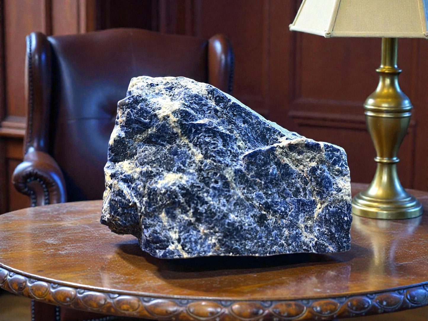 zExclusive 9.6 lb High-Grade Sodalite Statement Slab — detail view