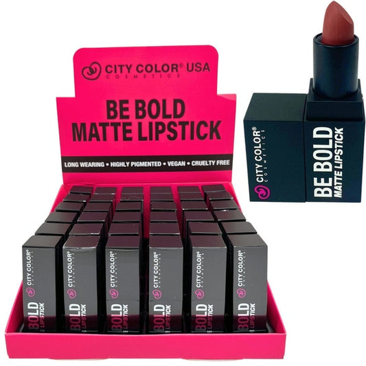 City Color Cosmetics Be Bold Matte Lipstick — Long Wearing Highly Pigmented Vegan Cruelty Free Salon Quality