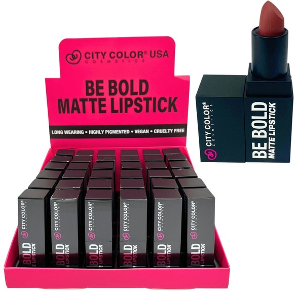 City Color Cosmetics Be Bold Matte Lipstick — Long Wearing Highly Pigmented Vegan Cruelty Free Salon Quality — back view