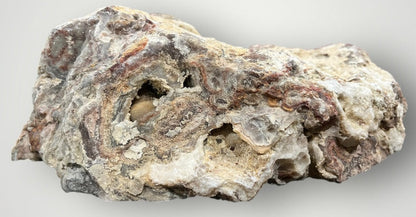 zExclusive 9 lb Mexican Crazy Lace Agate Statement Sculpture — natural banding detail