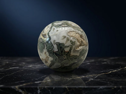 Ocean Jasper Polished Sphere with Orbicular Patterning