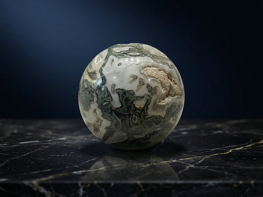 Ocean Jasper Polished Sphere with Orbicular Patterning