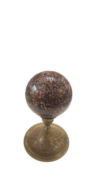 Leopard Skin Jasper Polished Sphere — 60mm Natural Crystal Ball, 0.94 lb (Stand Not Included)
