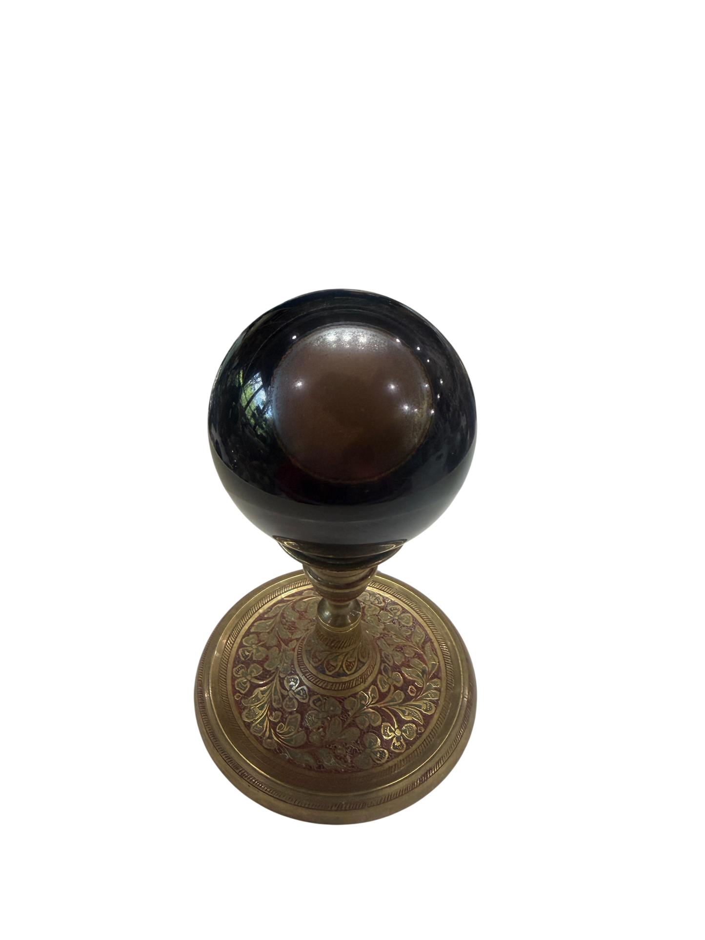 Black Obsidian Polished Scrying Sphere — Natural Crystal Ball, 70mm, 0.69 lb (Stand Not Included)
