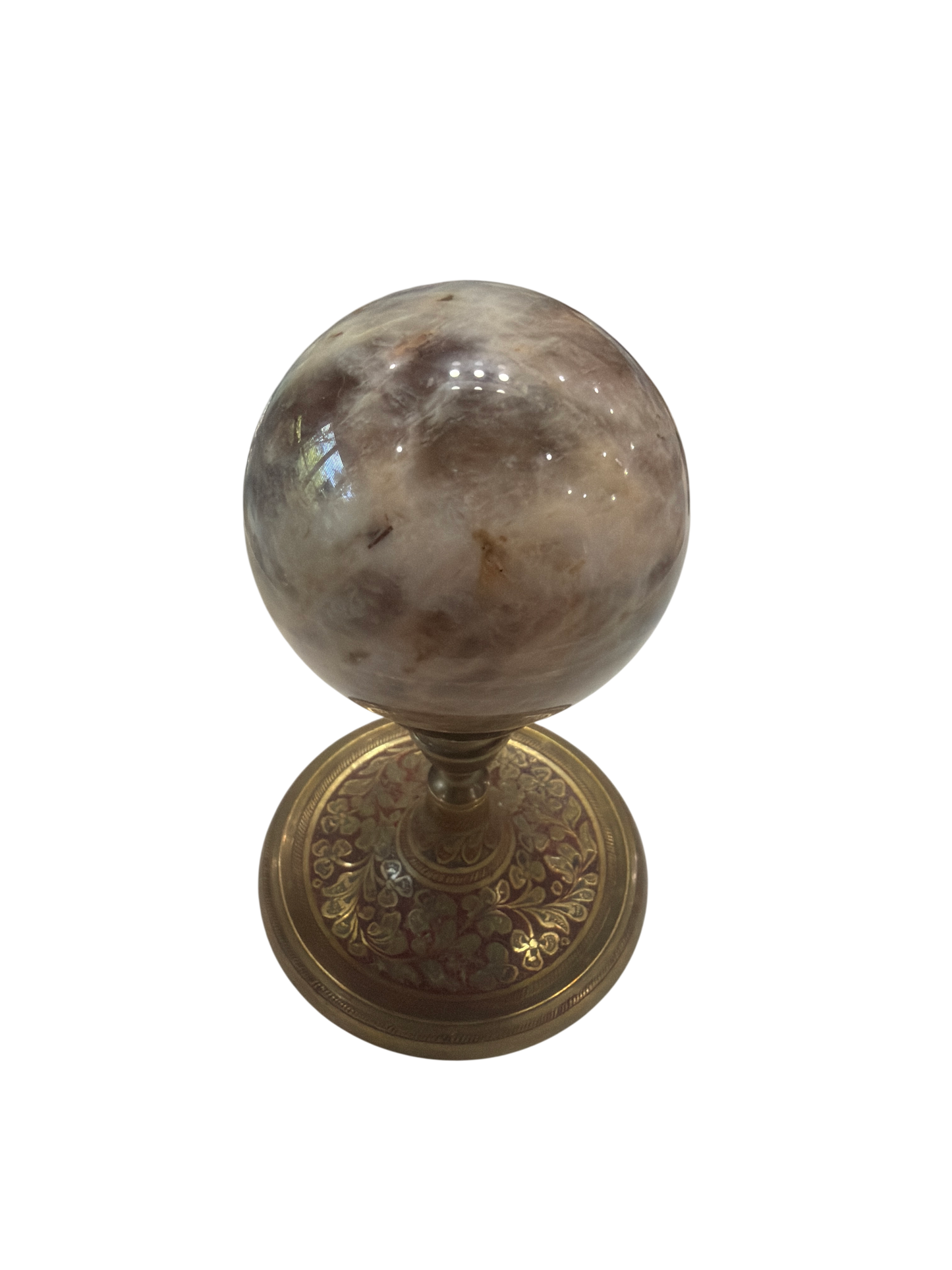 Moonstone Polished Sphere — Natural Crystal Ball, 70mm, 0.8 lb (Stand Not Included)