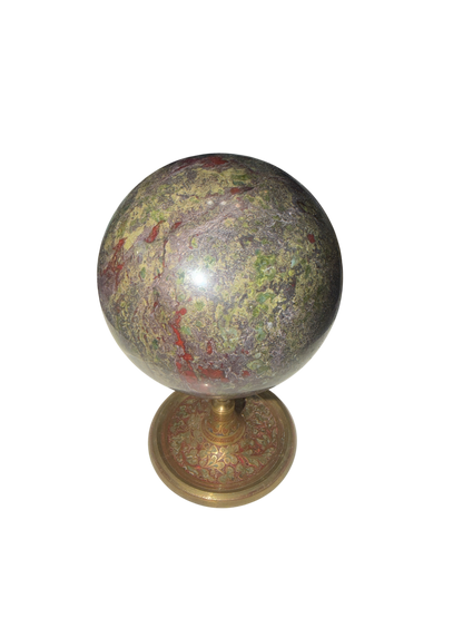 Dragon Blood Jasper Polished Sphere — Natural Crystal Ball, ~4in, 3.5 lb (Stand Not Included)