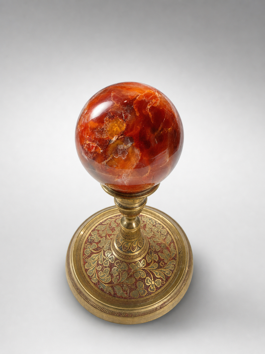 Carnelian Agate Polished Sphere pedestal hero image
