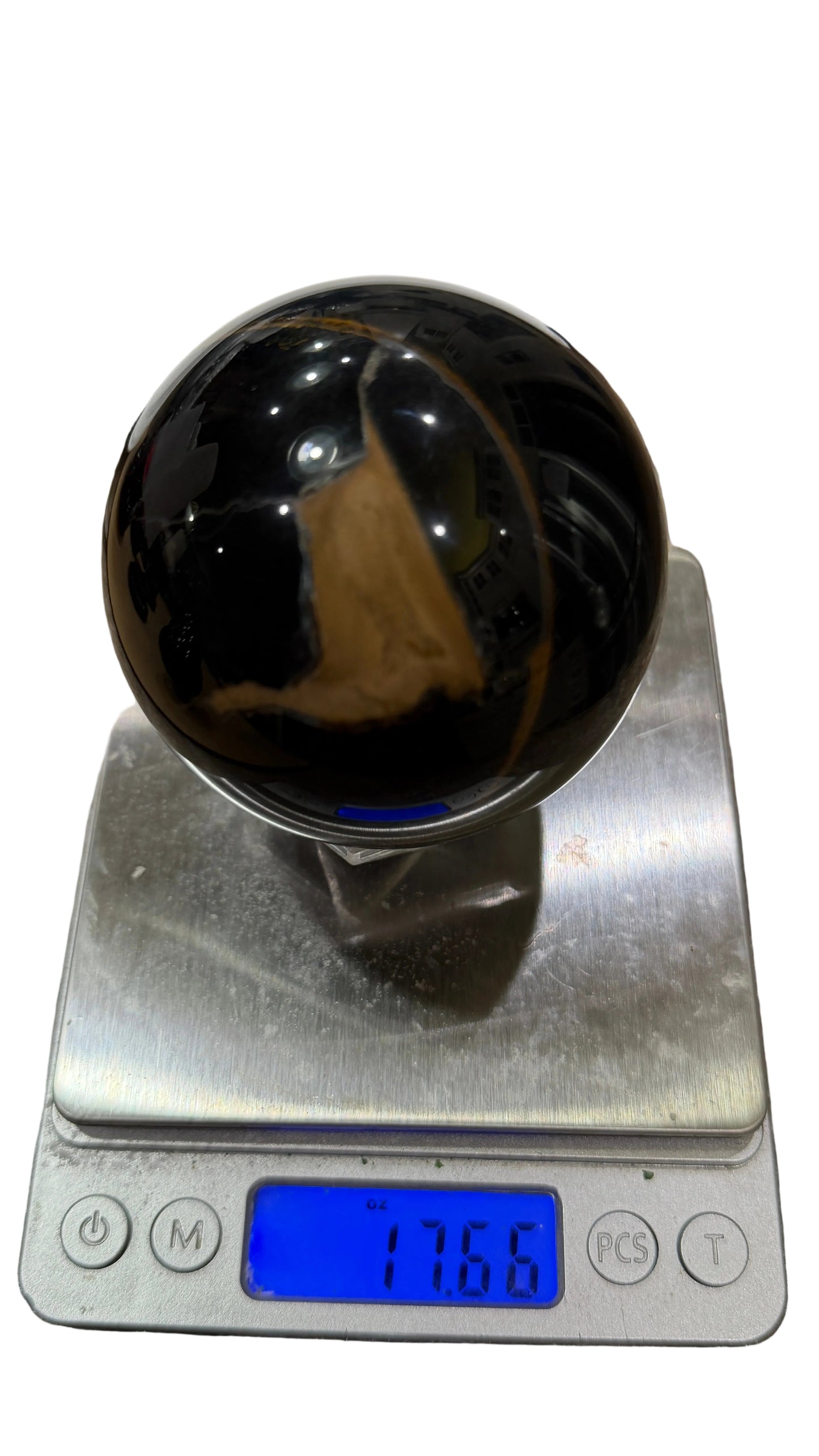Blue High Grade Tigers Eye Dark blue high flash Sphere