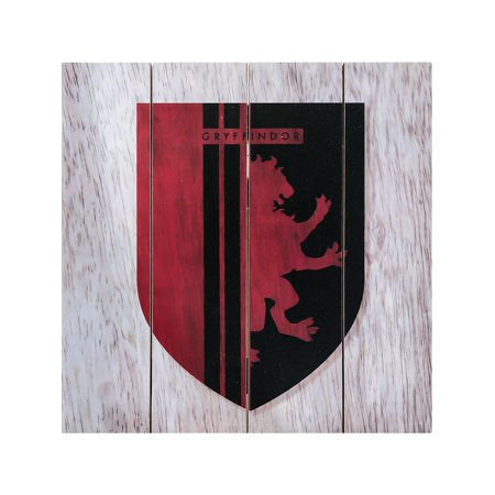 Spoontiques Harry Potter Gryffindor Wall Art - Wooden Hogwarts House Coat of Arm
