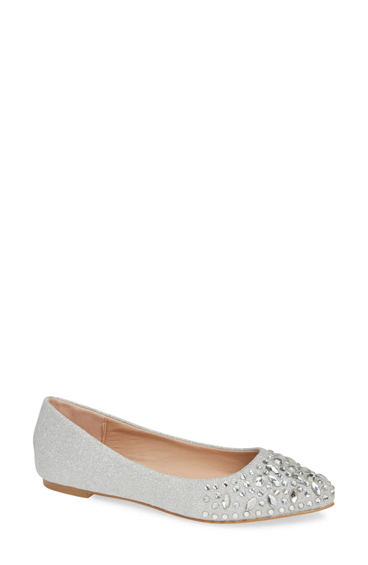 Women's Lauren Lorraine Kelsey Flat, Size 6.5 M - Metallic