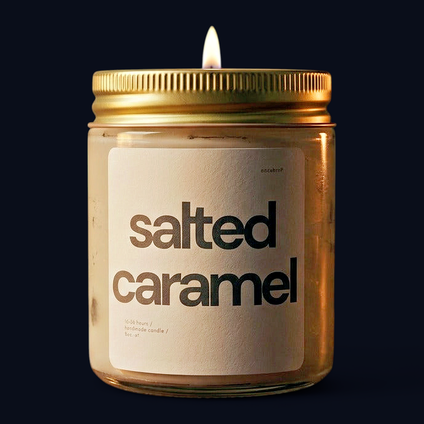 EnZebra Salted Caramel No. 21 – 10 oz Clear Glass Candle Vessel