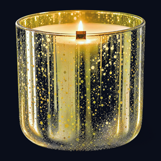 EnZebra EnZebra® Luxury Scented Candle — Mercury Gold Speckle Vessel | 24 oz