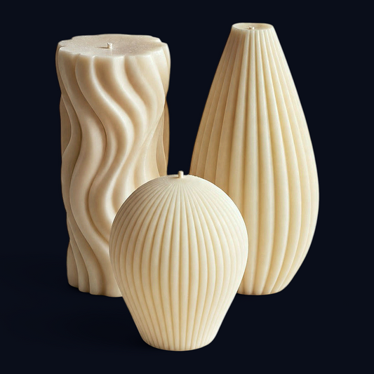 EnZebra Decorative Sculptural Pillar Candles