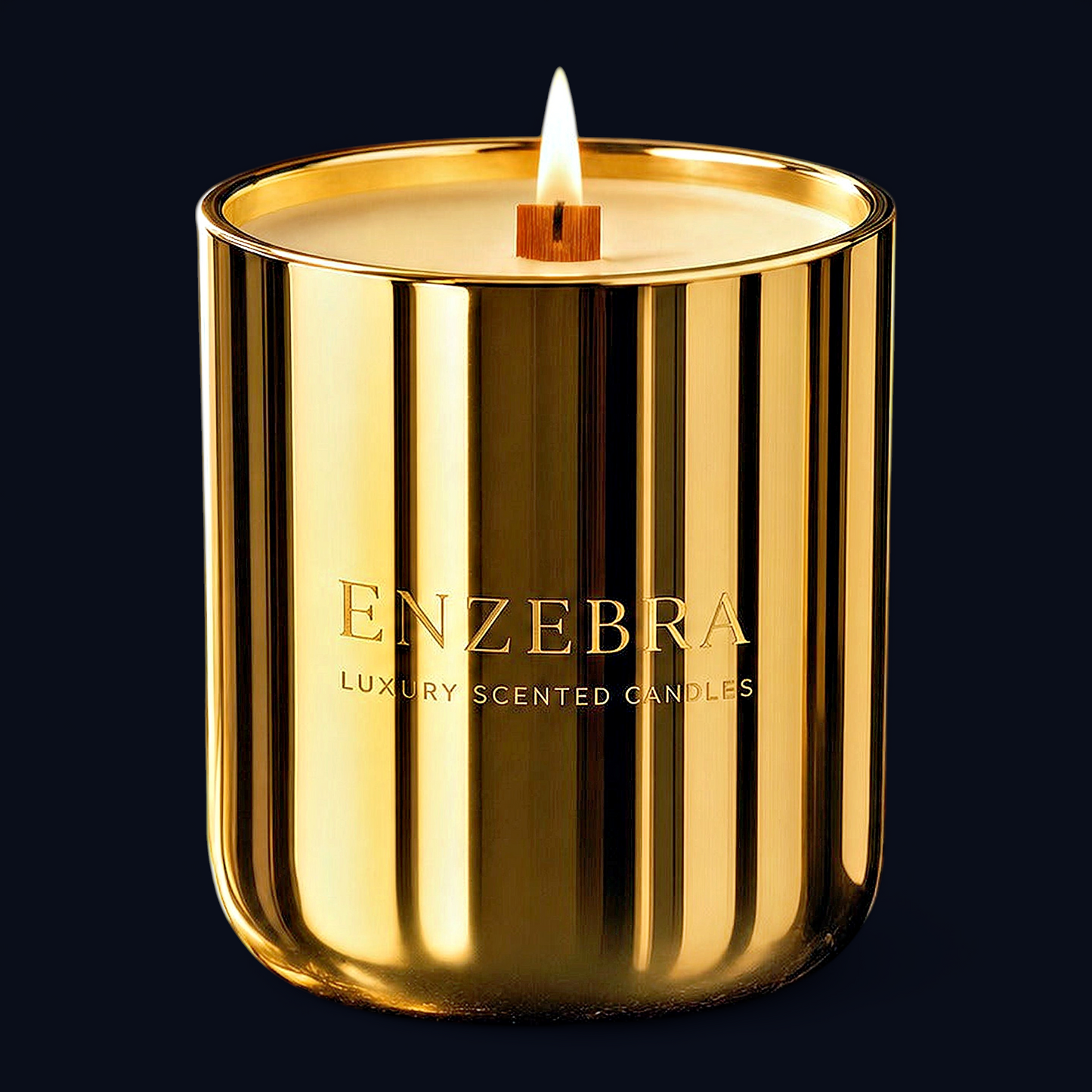EnZebra EnZebra® Luxury Scented Candle — Polished Gold Vessel | 24 oz