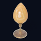 Garland Workshop & Lapidary Orange Calcite Egg Polished — Large Specimen on Brass Stand | Display Crystal Collector Piece Cabinet Size