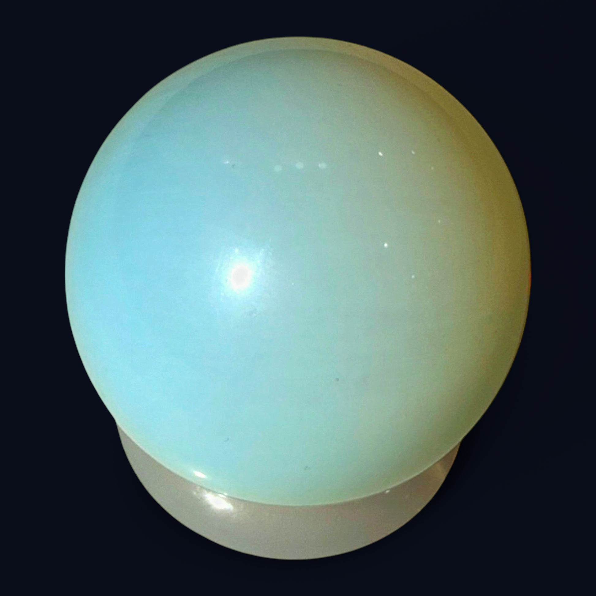 Garland Workshop & Lapidary Opalite Polished Sphere — Synthetic Opal Glass Ball Collector Display Piece Healing Crystal