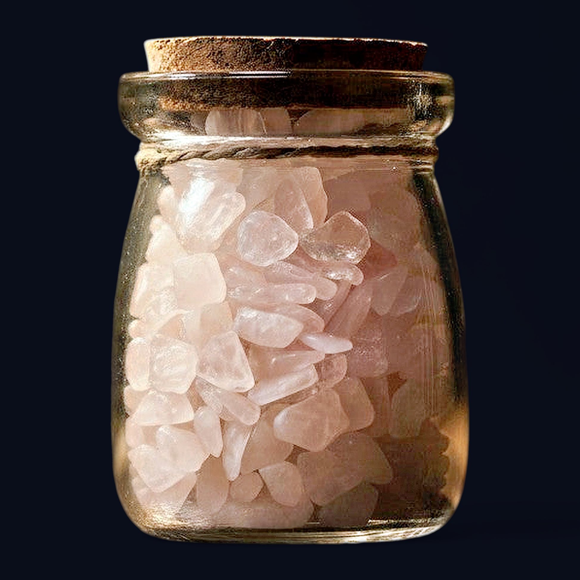 Garland Workshop & Lapidary Tumbled Crystal Chips Corked Glass Jar — Red Jasper Sodalite Amazonite Quartz