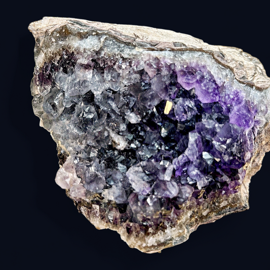 Garland Workshop & Lapidary North Ankara Turkey Banded Black and Purple Amethyst