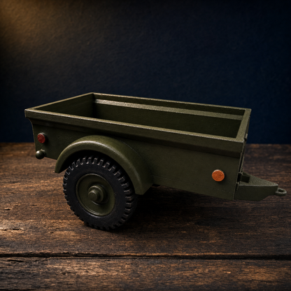 Garland Workshop Custom M416 Cargo Trailer — hand-painted olive drab, included with Jeep set