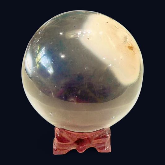 Garland Workshop & Lapidary Black and White Banded Orca Jasper Polished Sphere — Natural Mineral Specimen