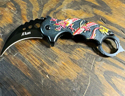 Tac Force Linerlock A/o Black & Green Aluminum Stainless Folding Knife 915gn
