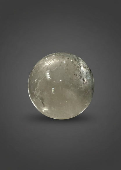 Zebra Industries, LLC collector grade garden quartz crystal sphere with natural inclusions and clear polished surface