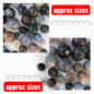 Zebra Industries, LLC assorted polished natural stone spheres in various sizes and earth tones for crystal collection.