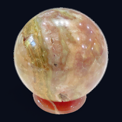 zExclusive Petrified Wood Polished Sphere — Multi-Color Red Brown Green