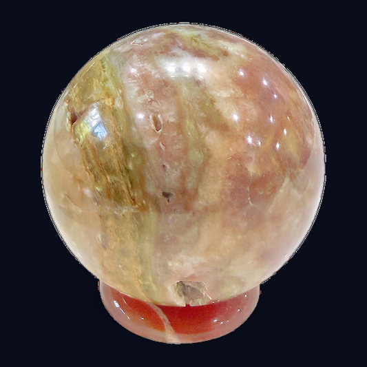 zExclusive Petrified Wood Polished Sphere — Multi-Color Red Brown Green