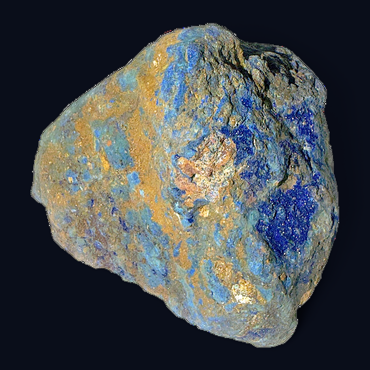 zExclusive Azurite with Malachite Raw Specimen — Deep Blue Copper Carbonate Matrix Rock