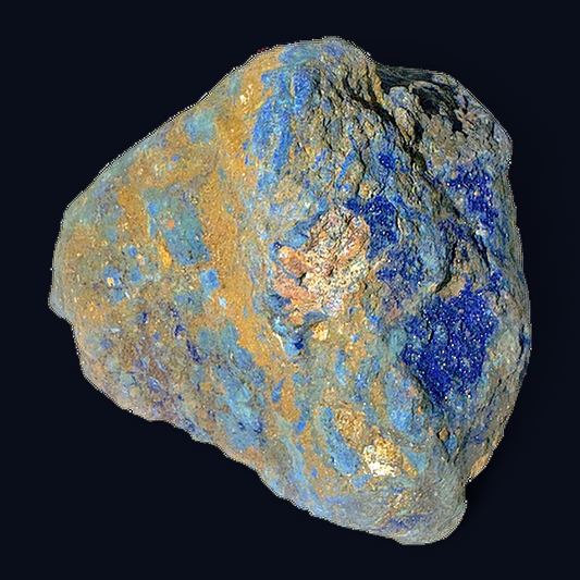 zExclusive Azurite with Malachite Raw Specimen — Deep Blue Copper Carbonate Matrix Rock