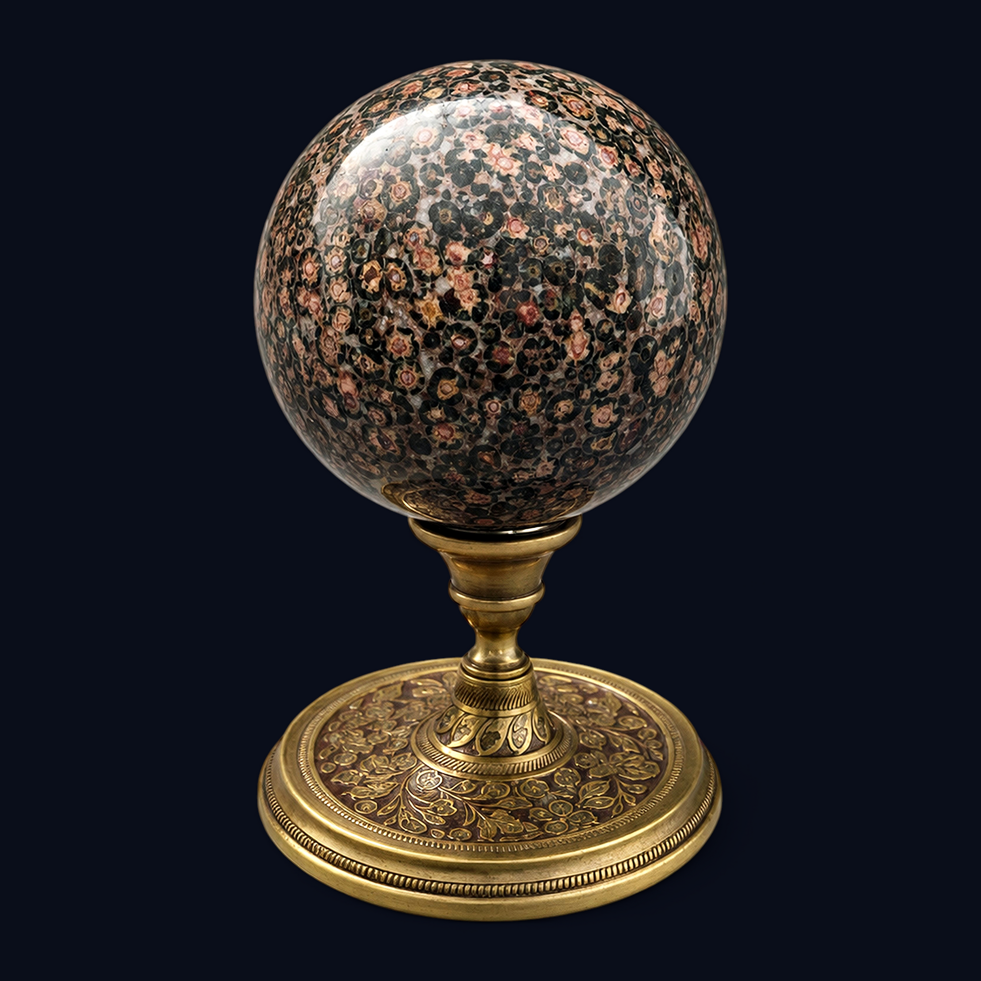 zExclusive Leopard Skin Jasper Polished Sphere — Collector Grade Mineral Specimen Natural Stone