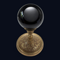 zExclusive Black Obsidian Polished Scrying Sphere — Natural Crystal Ball, 70mm, 0.69 lb (Stand Not Included)