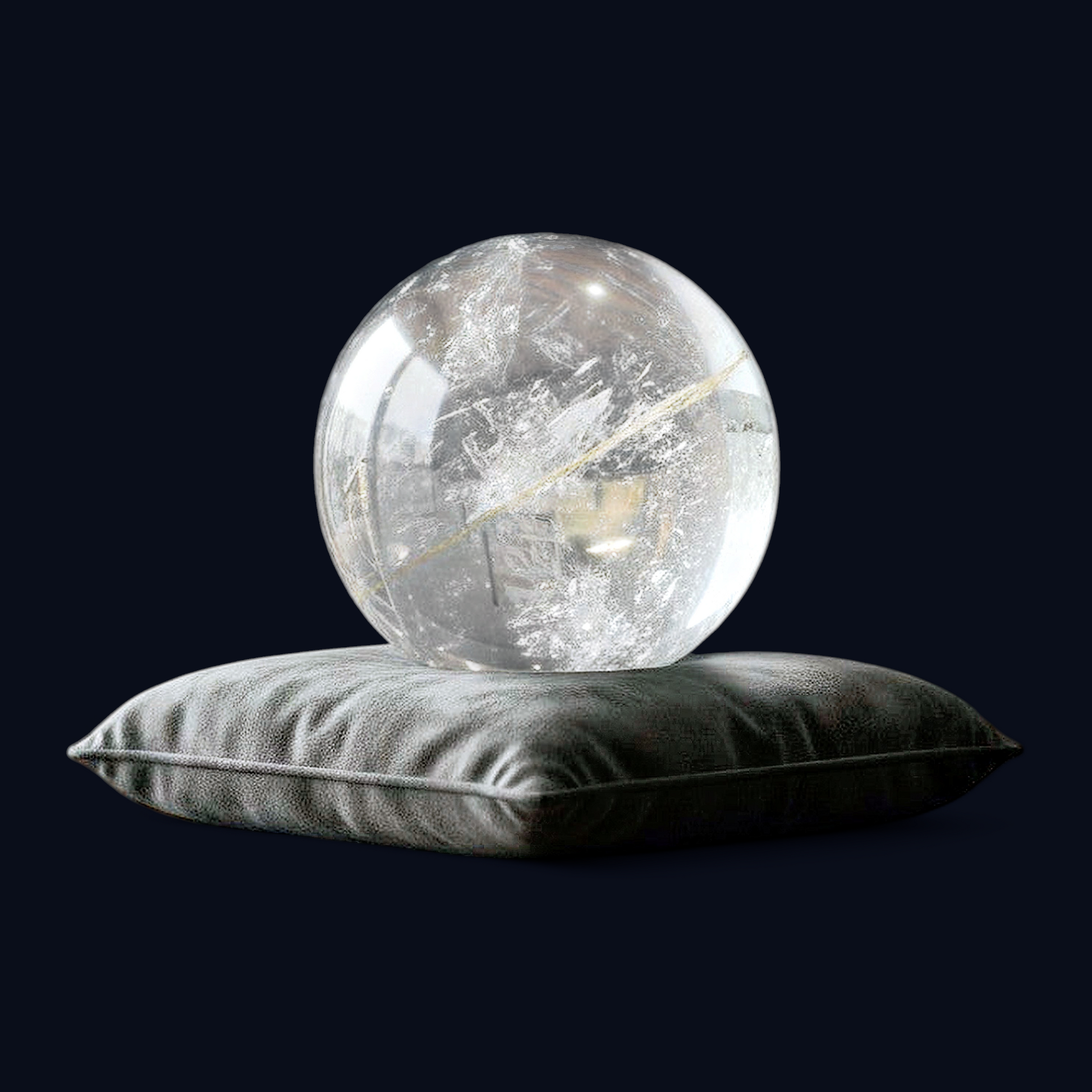 zExclusive Decorative Polished Crystal Sphere Home Accessory