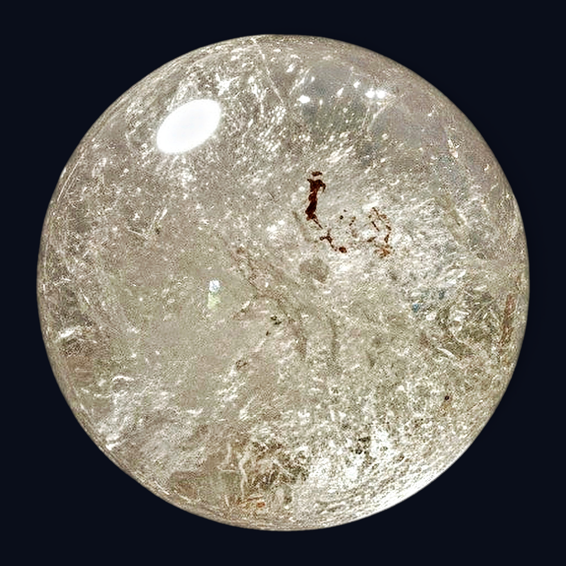 zExclusive Garden Quartz Sphere ~2 in — Collector Grade Mineral Specimen Iron Oxide Inclusions — Verified Natural