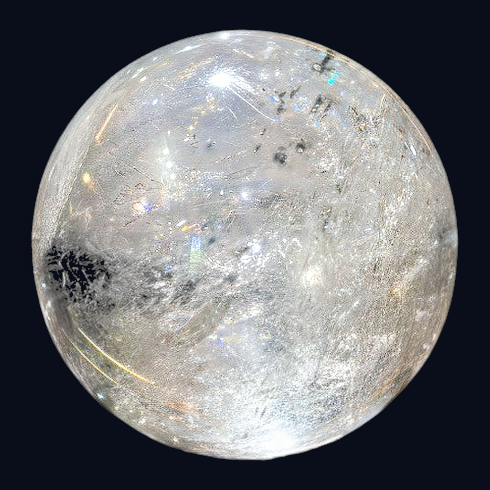 zExclusive Garden Quartz Crystal Sphere Large Polished — Collector Grade Mineral Specimen