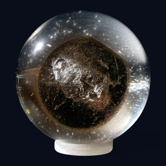 zExclusive Garden Quartz Crystal Sphere Dark Inclusion ~3in — Collector Grade Verified Mineral Specimen