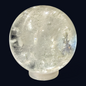 zExclusive Garden Quartz Polished Sphere Internal Fractures Milky Inclusions — Collector Grade Authentic Mineral
